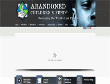 Tablet Screenshot of abandonedchildrensfund.org